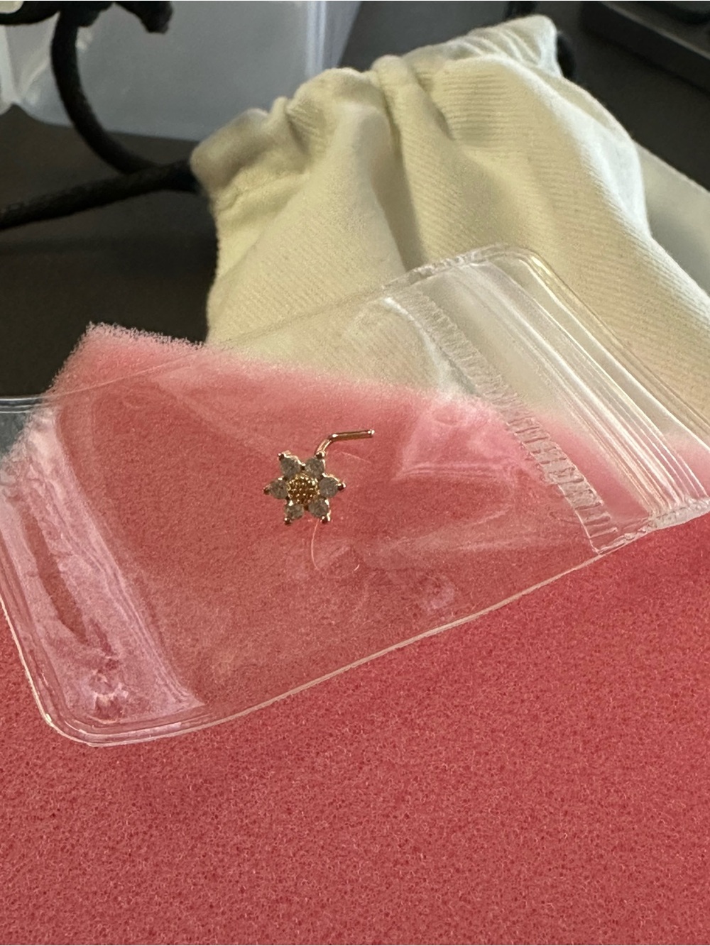 Delicate Gold Flower Nose Stud